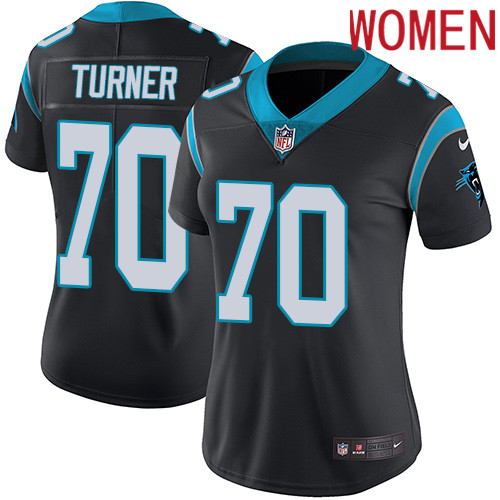 2019 Women Carolina Panthers #70 Turner black Nike Vapor Untouchable Limited NFL Jersey->women nfl jersey->Women Jersey